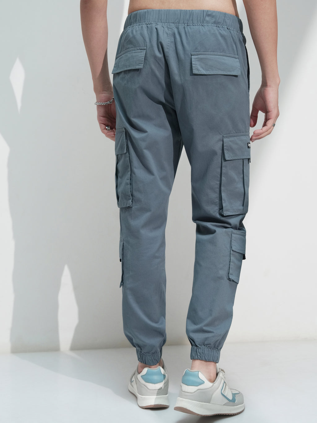 Highlander Men Blue Relaxed Fit Solid Cargo - Blue - Image 3