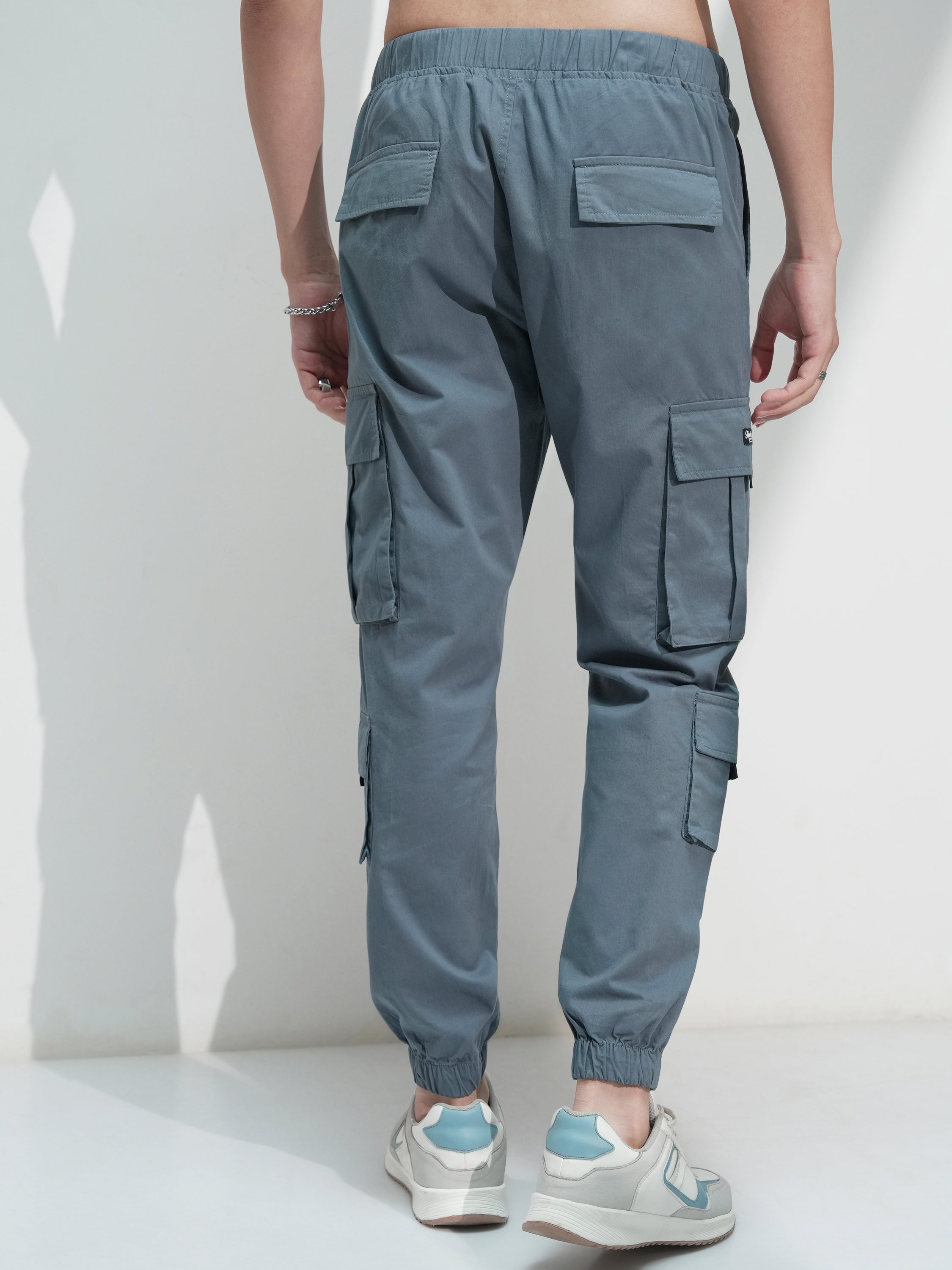 Highlander Men Blue Relaxed Fit Solid Cargo - Blue - Image 3