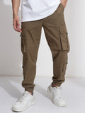Highlander Men Brown Relaxed Fit Solid Cargo - Brown - Image 1