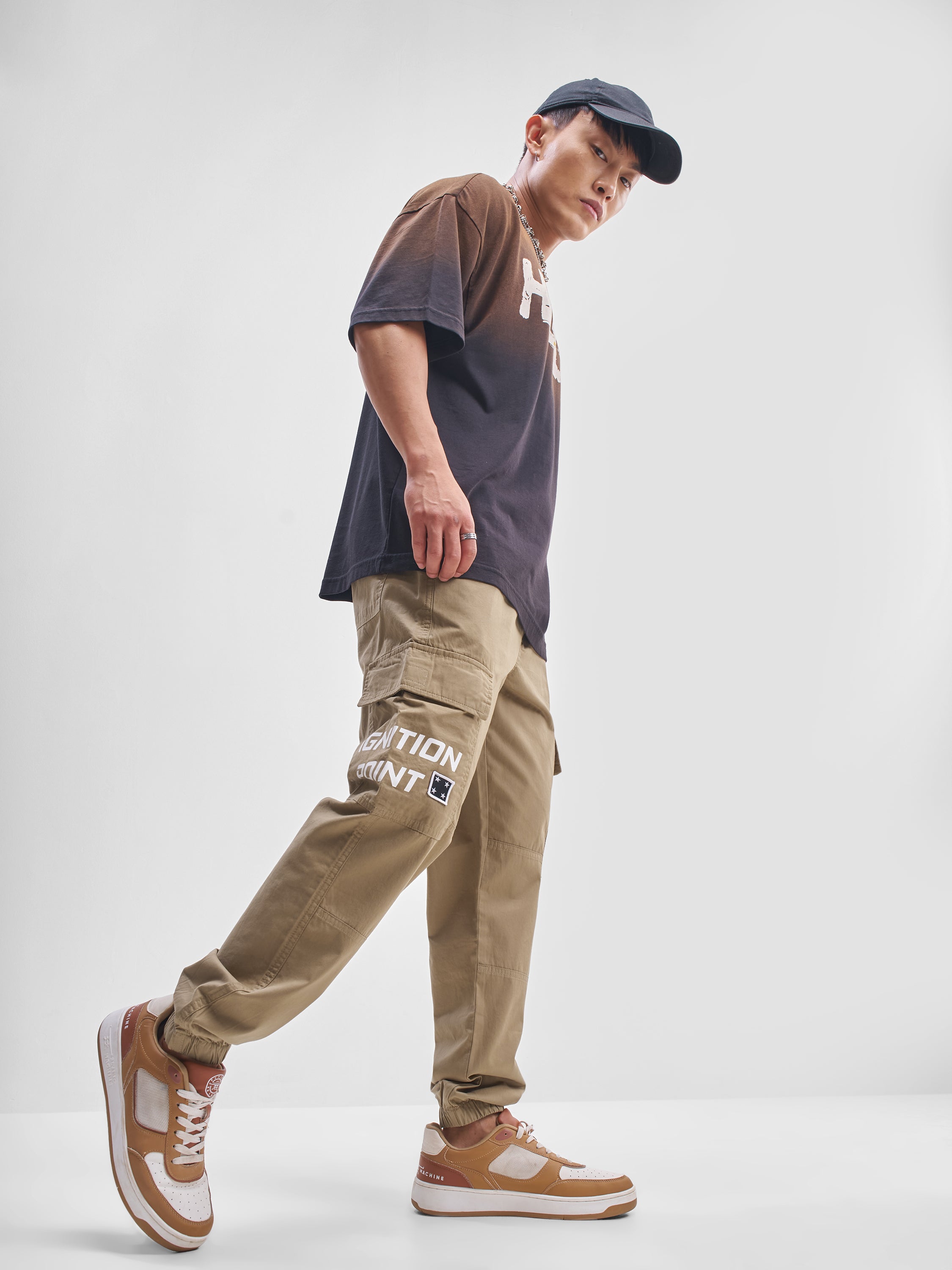 Highlander Men Brown Relaxed Fit Printed Cargo - Brown - Image 2