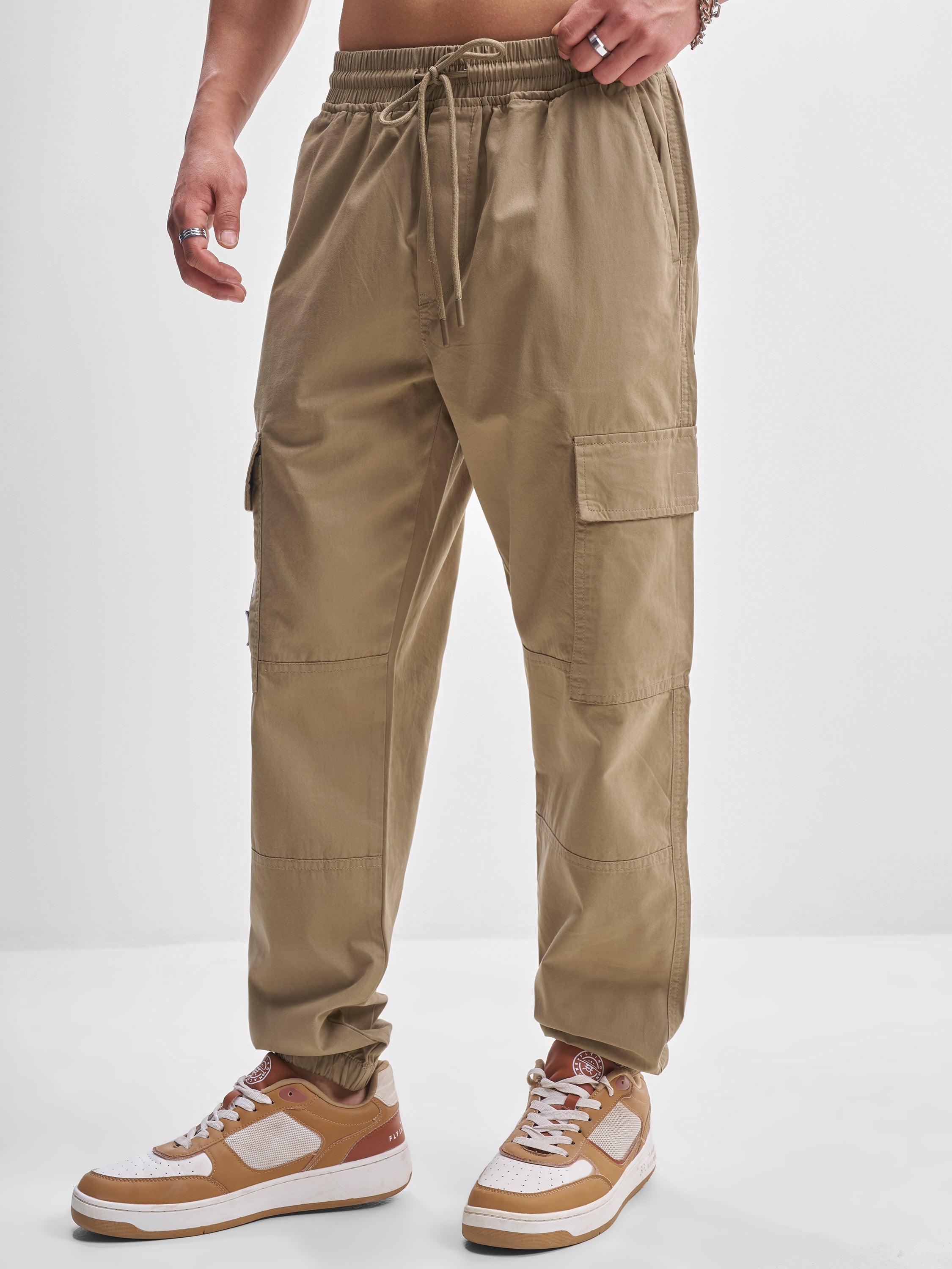 Highlander Men Brown Relaxed Fit Printed Cargo - Brown - Image 4