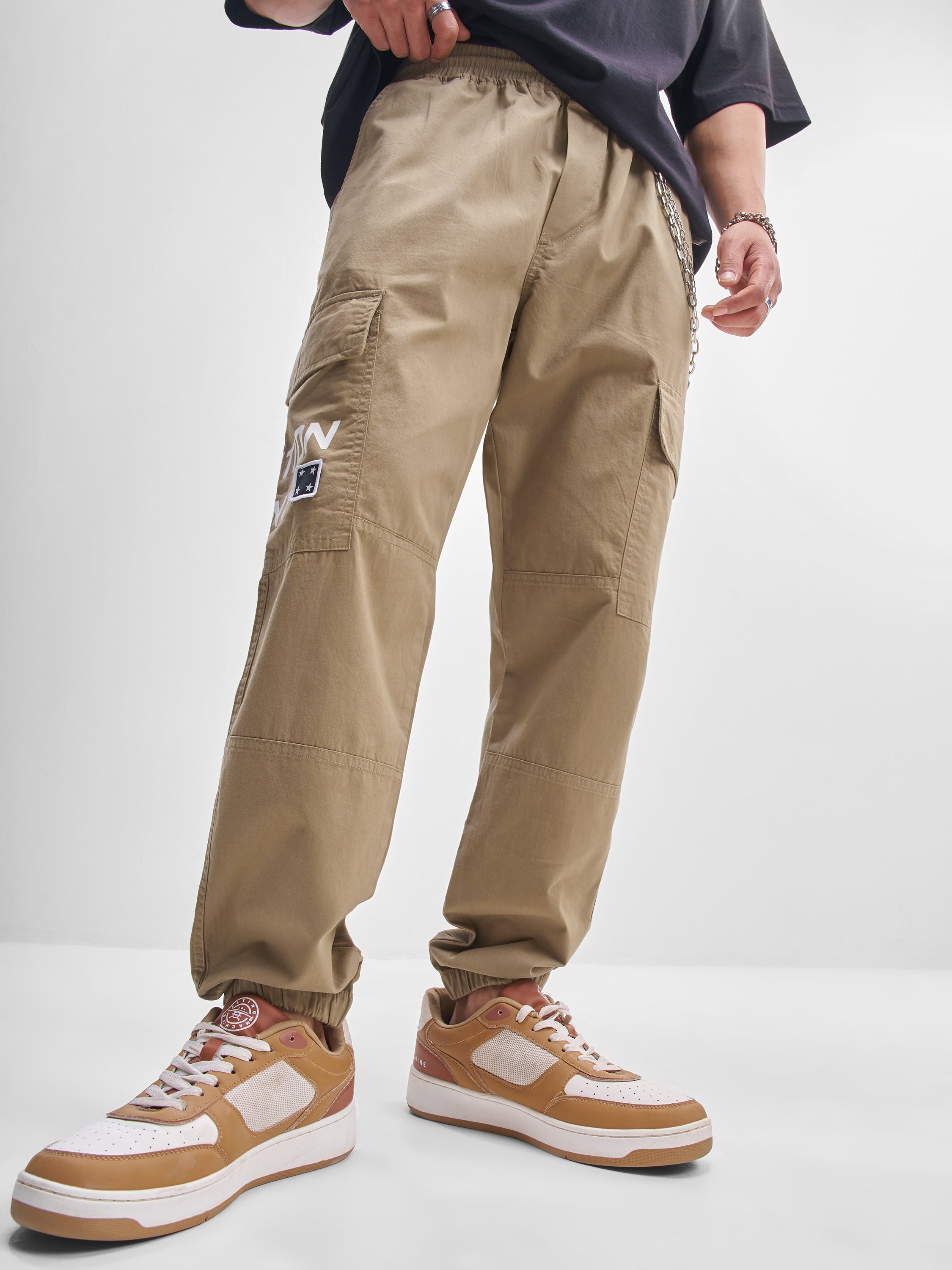 Highlander Men Brown Relaxed Fit Printed Cargo - Brown - Image 6