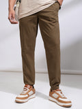 Highlander Men Brown Relaxed Fit Solid Joggers - Brown - Image 1