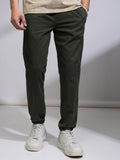Highlander Men Green Slim Fit Solid Joggers - Green - Image 1