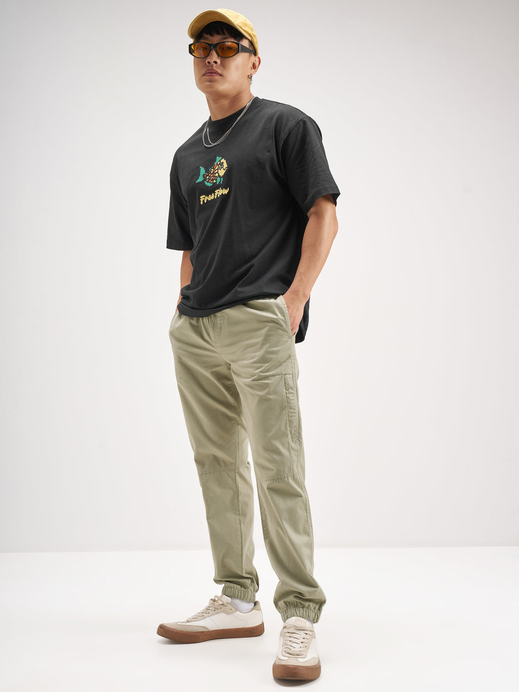 Highlander Men Olive Regular Fit Solid Joggers - Olive - Image 2