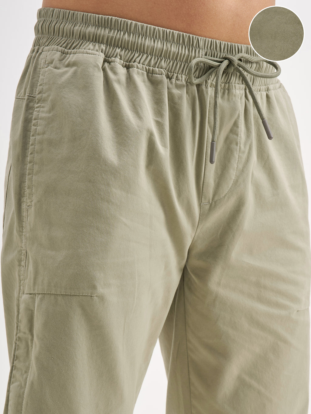 Highlander Men Olive Regular Fit Solid Joggers - Olive - Image 5