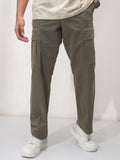 Highlander Men Brown Straight Fit Solid Cargo - Brown - Image 1