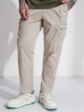 Highlander Men Grey Straight Fit Solid Cargo - Grey - Image 1
