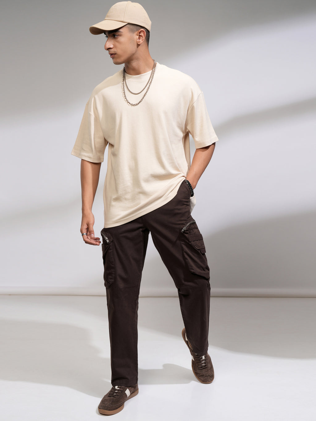Highlander Men Brown Straight Fit Solid Casual Trouser - Brown - Image 2