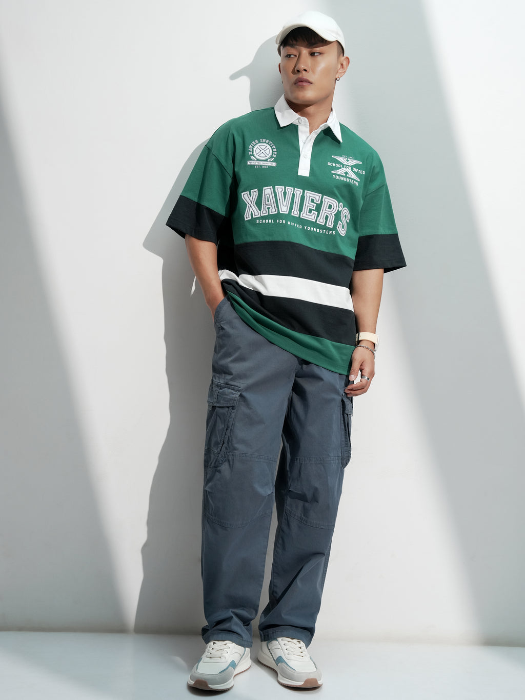 Highlander Men Blue Loose Fit Solid Cargo - Blue - Image 2