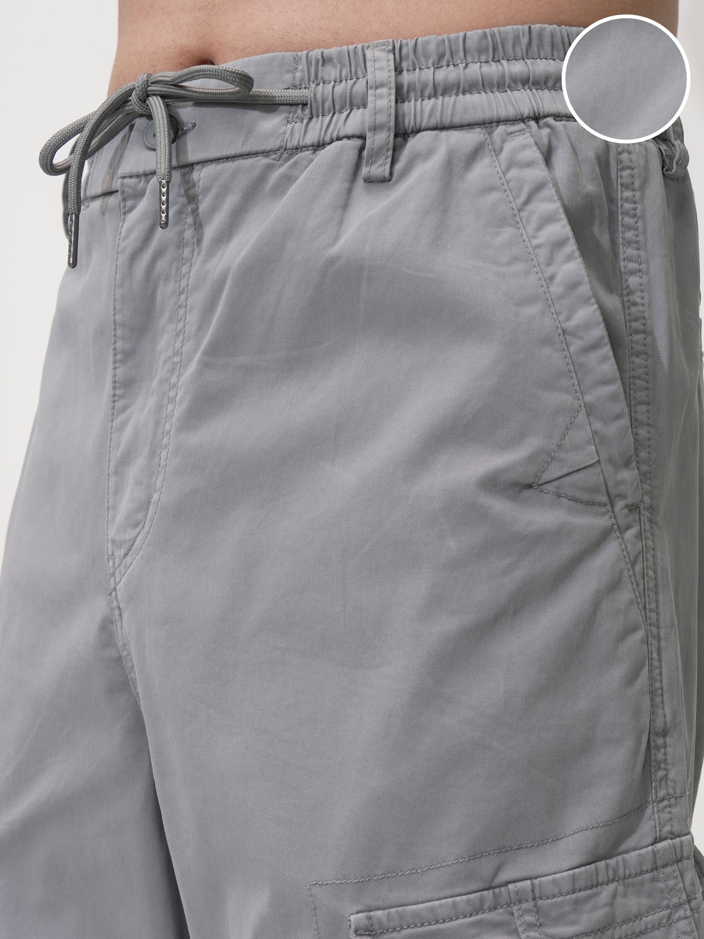 Highlander Men Grey Loose Fit Solid Cargo - Grey - Image 5