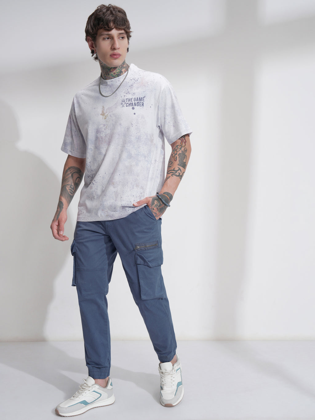 Highlander Men Blue Relaxed Fit Solid Cargo - Blue - Image 2
