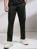 Highlander Men Olive Relaxed Fit Solid Casual Trouser - Olive - Image 1