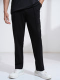 Highlander Men Black Relaxed Fit Solid Cargos - Black - Image 1