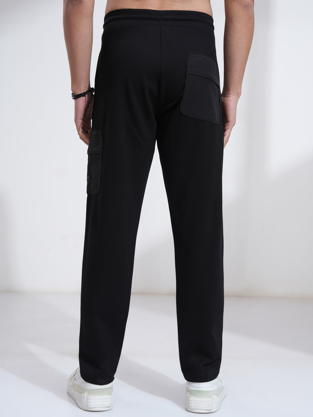 Highlander Men Black Relaxed Fit Solid Cargos - Black - Image 3