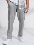 Highlander Men Grey Relaxed Fit Solid Cargos - Grey - Image 1