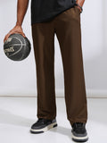Highlander Men Brown Straight Fit Solid Casual Trouser - Brown - Image 1
