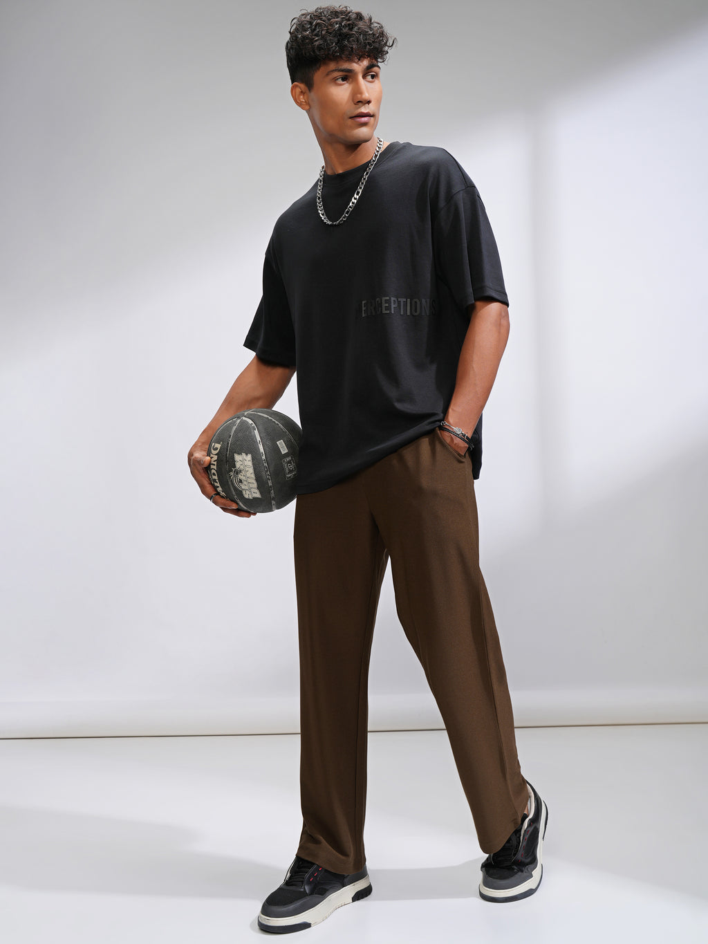 Highlander Men Brown Straight Fit Solid Casual Trouser - Brown - Image 2