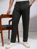 Highlander Men Charcoal Slim Fit Solid Casual Trouser - Charcoal - Image 1