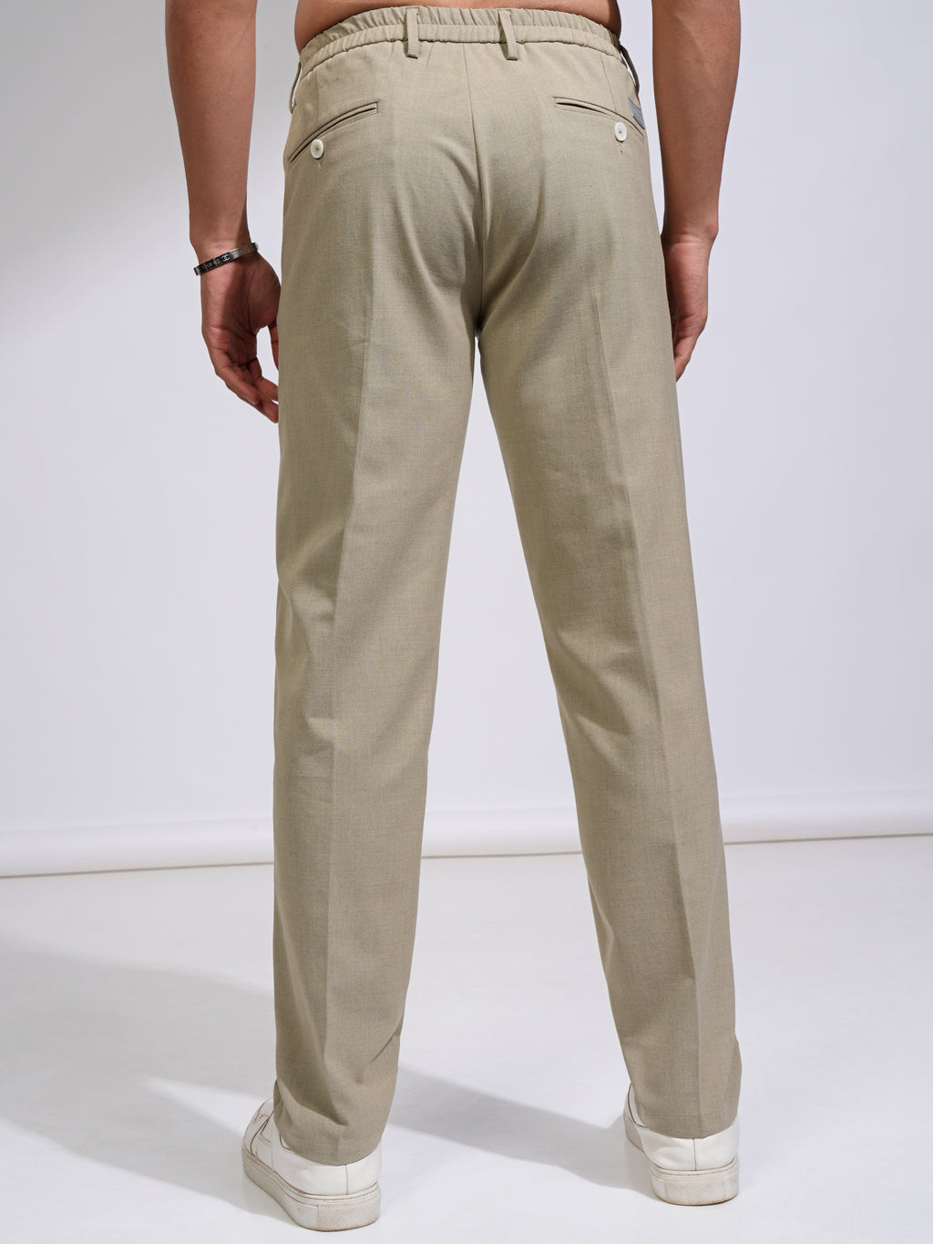 Highlander Men Yellow Relaxed Fit Solid Casual Trouser - Yellow - Image 3