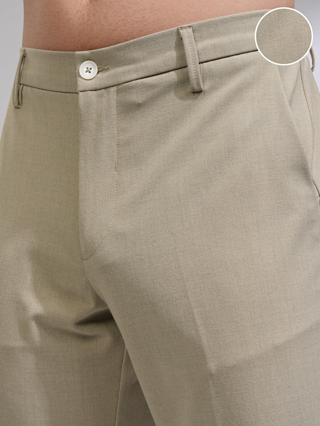 Highlander Men Yellow Relaxed Fit Solid Casual Trouser - Yellow - Image 5