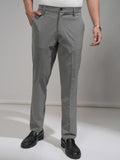 Highlander Men Grey Slim Fit Solid Formal Trouser - Grey - Image 1