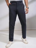 Highlander Men Navy Blue Relaxed Fit Solid Casual Trouser - Navy Blue - Image 1