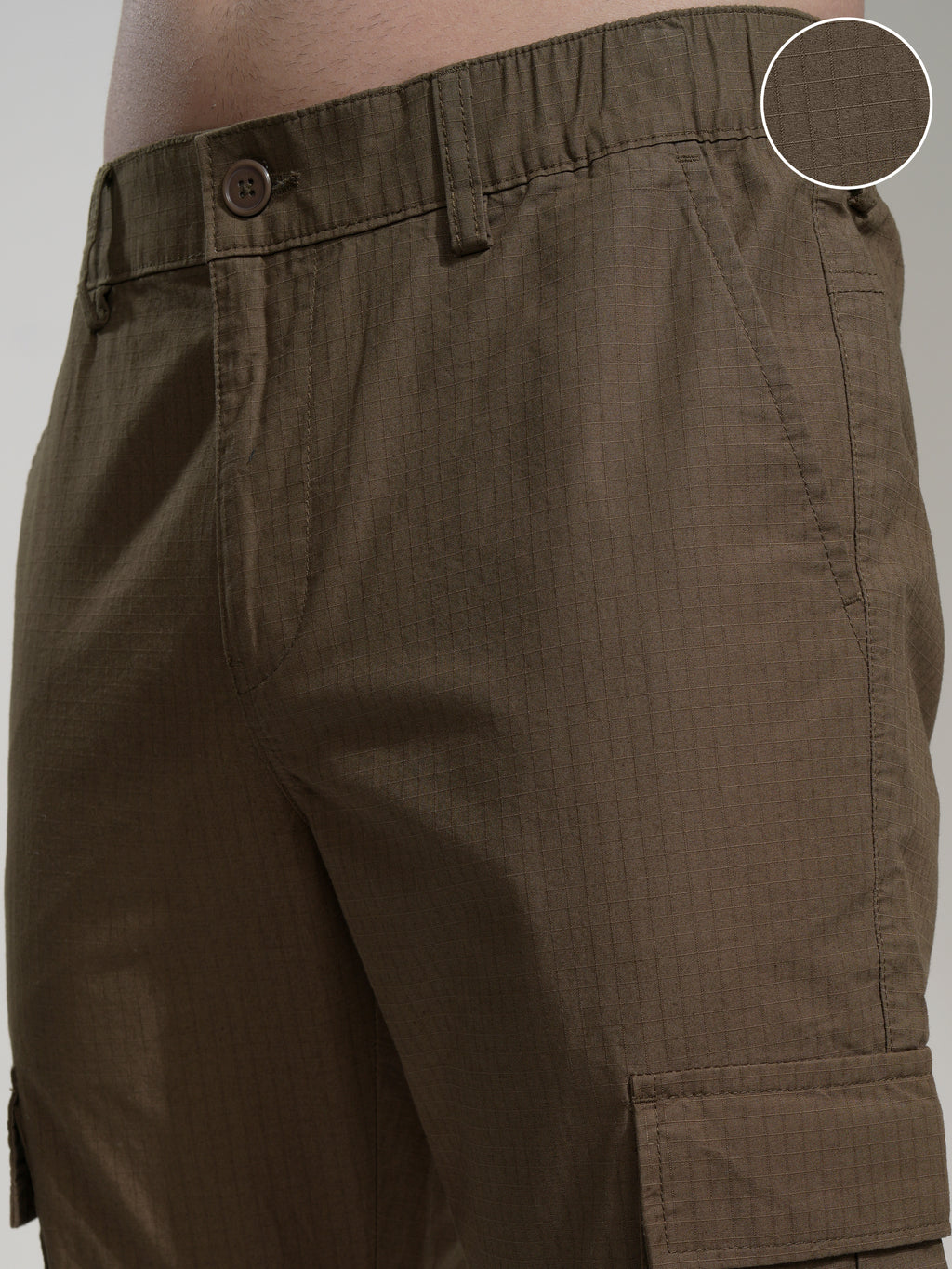Highlander Men Brown Slim Fit Solid Joggers - Brown - Image 5