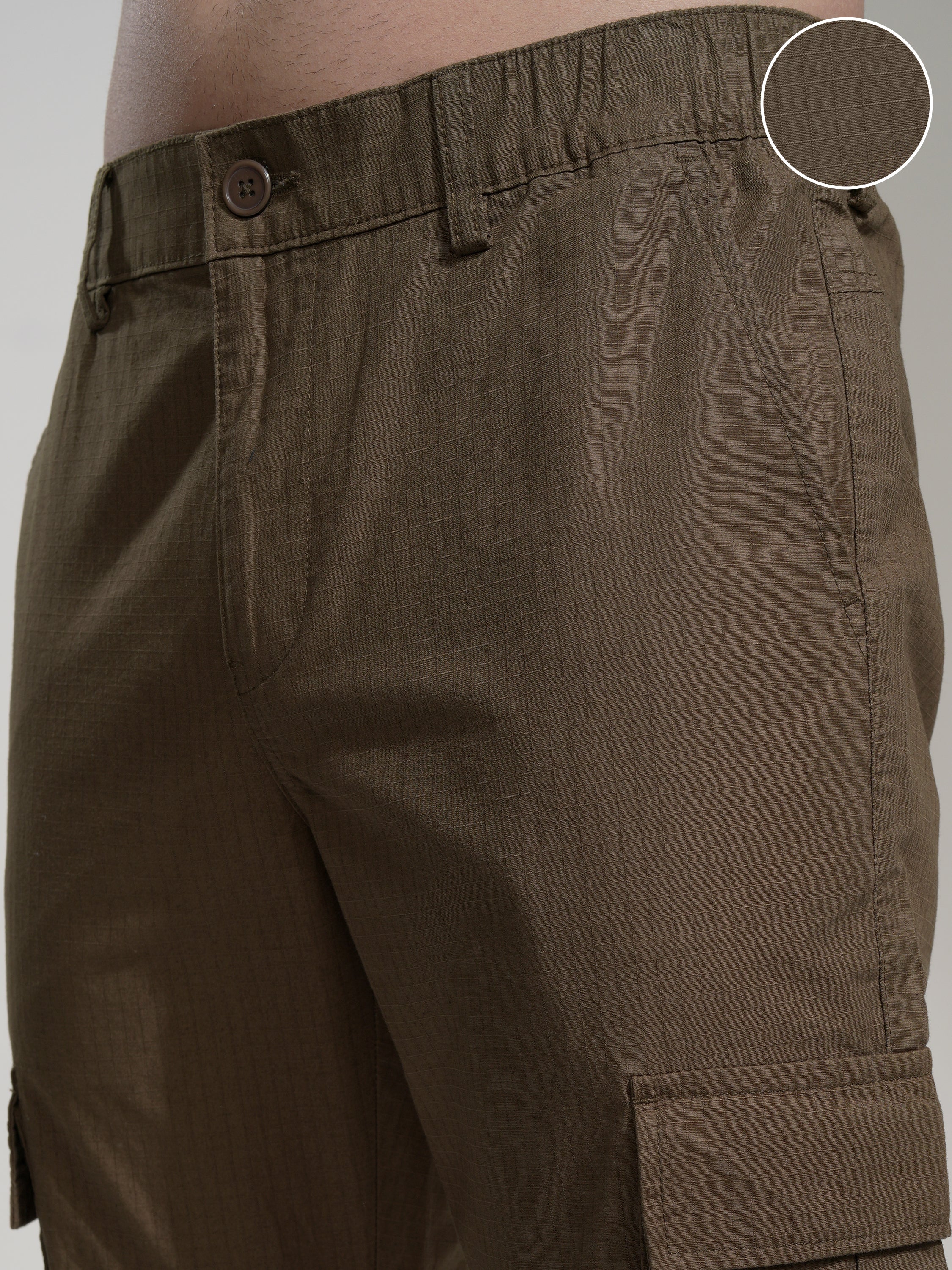 Highlander Men Brown Slim Fit Solid Joggers - Brown - Image 5