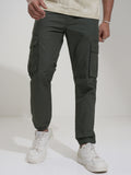 Highlander Men Green Slim Fit Solid Joggers - Green - Image 1