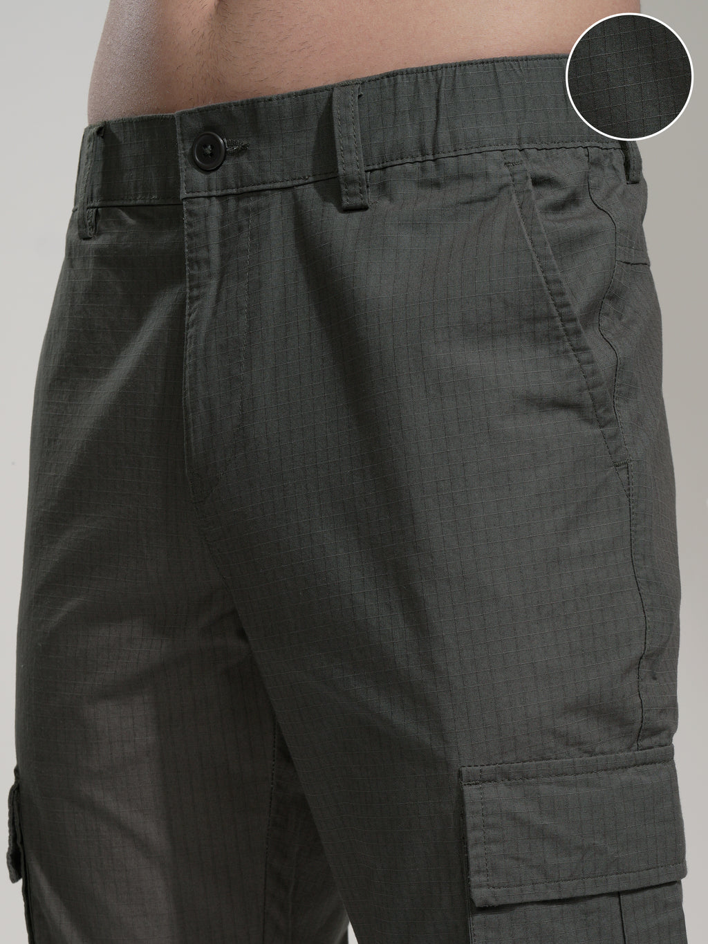 Highlander Men Grey Slim Fit Solid Joggers - Grey - Image 5