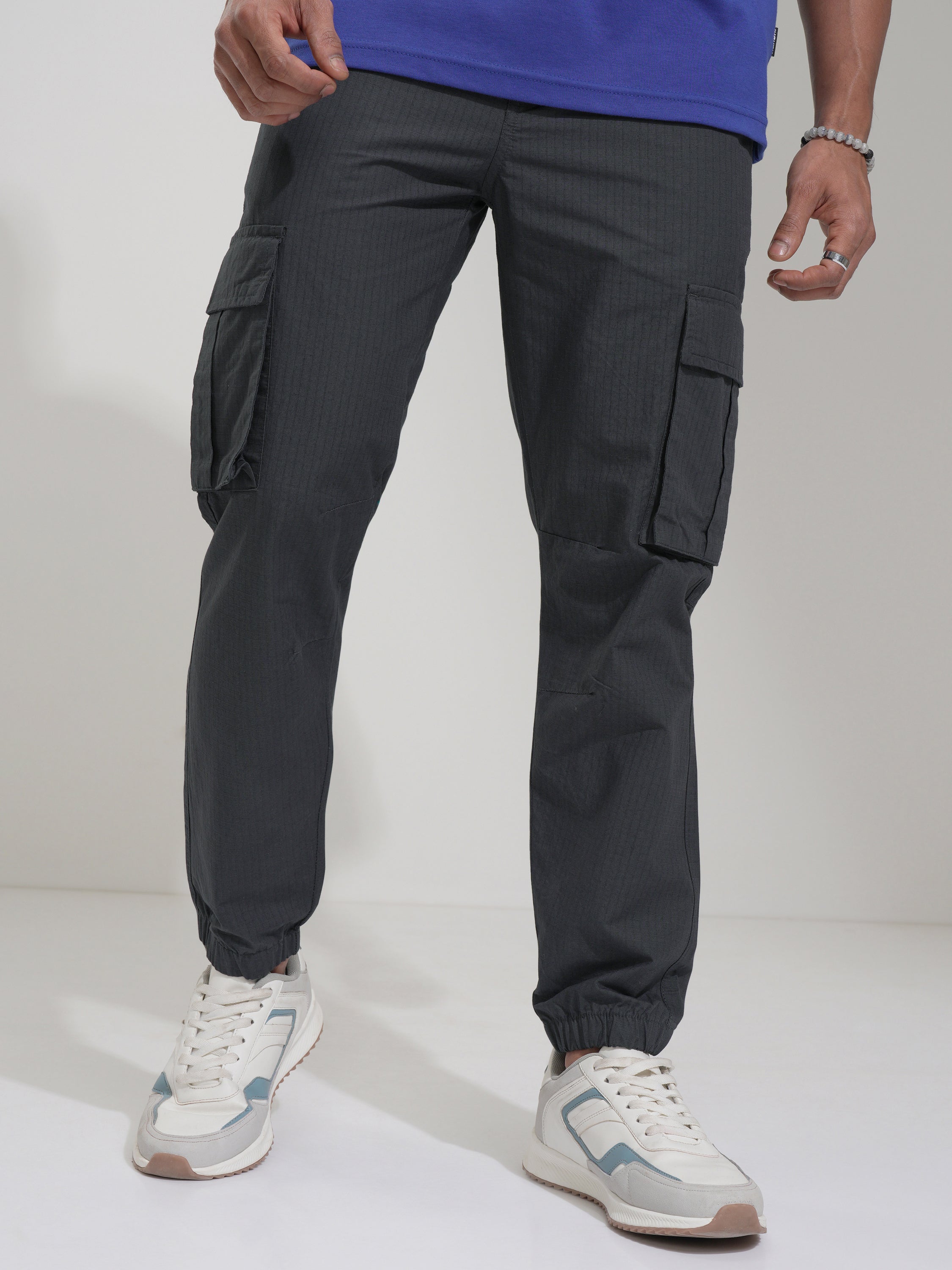 Highlander Men Black Slim Fit Solid Joggers - Black - Image 1