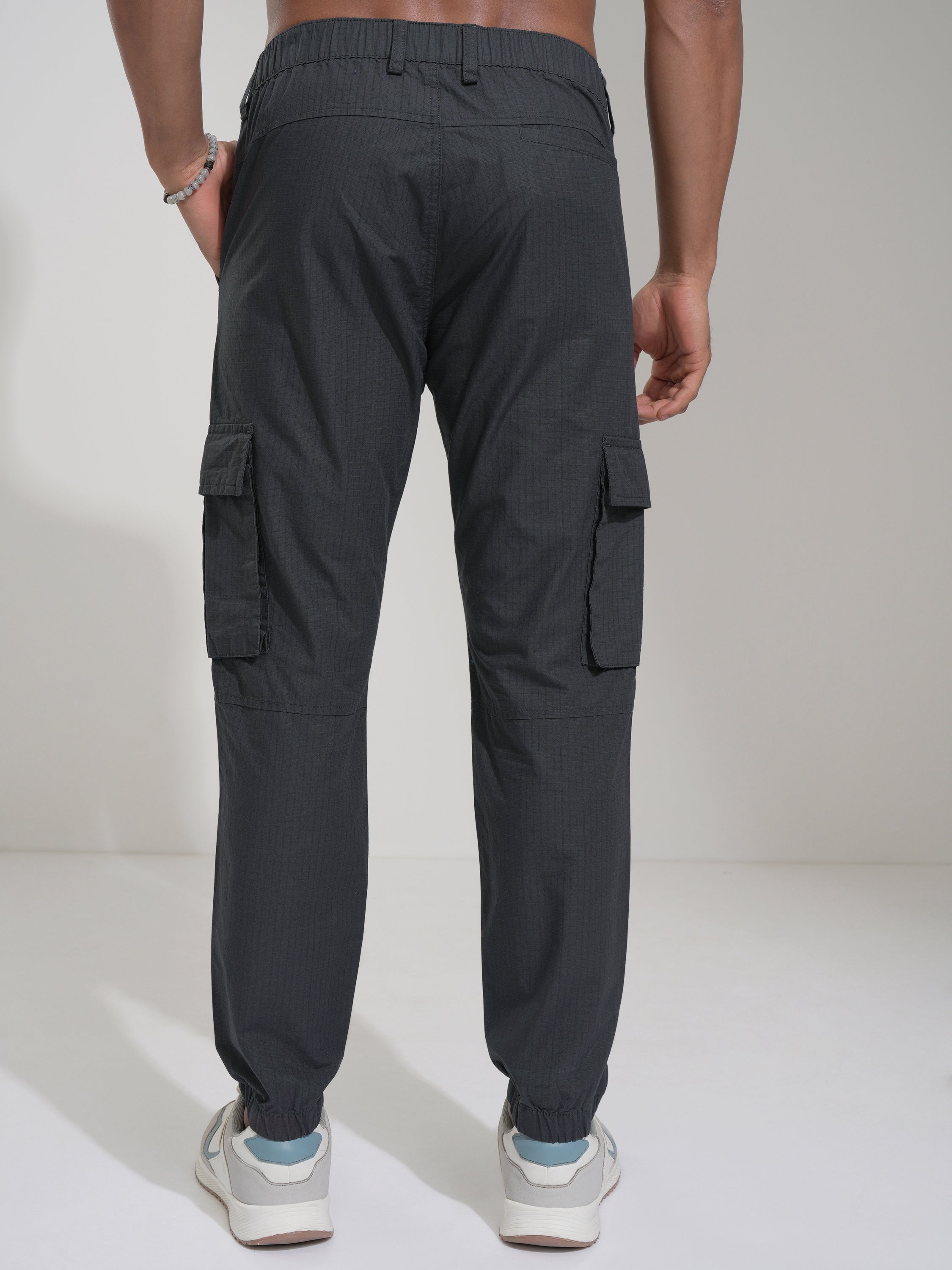 Highlander Men Black Slim Fit Solid Joggers - Black - Image 3