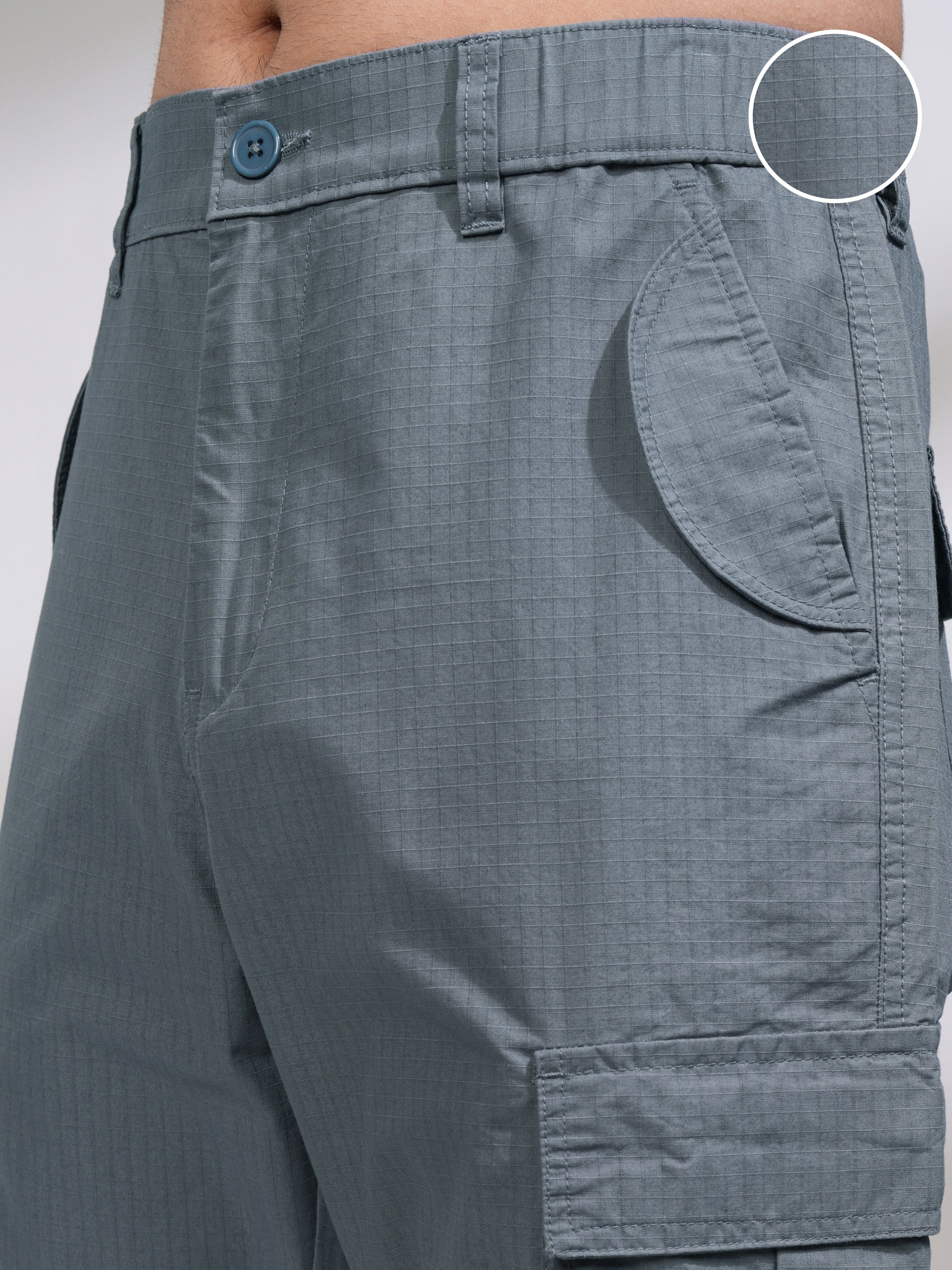 Highlander Men Blue Relaxed Fit Solid Joggers - Blue - Image 5