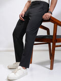 Highlander Men Black Slim Fit Solid Casual Trouser - Black - Image 1