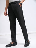 Highlander Men Black Slim Fit Solid Casual Trouser - Black - Image 1