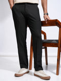 Highlander Men Black Slim Fit Solid Casual Trouser - Black - Image 1