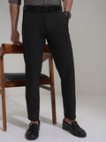Highlander Men Charcoal Slim Fit Checked Casual Trouser - Charcoal - Image 1