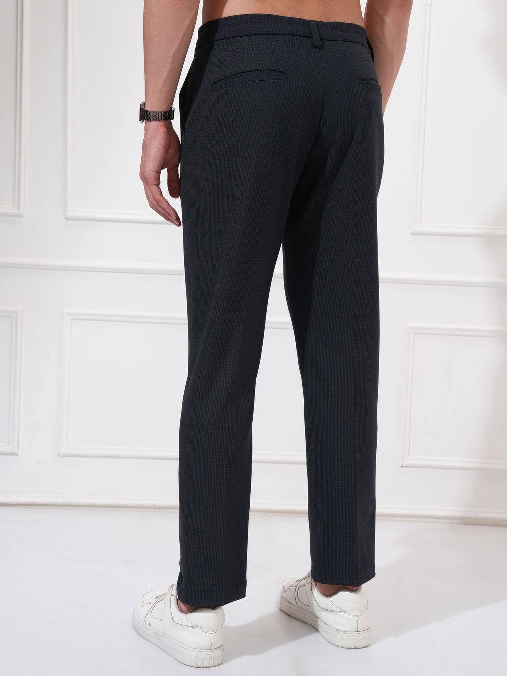 Highlander Men Green Slim Fit Solid Casual Trouser - Green - Image 3