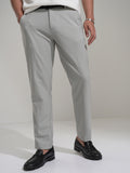 Highlander Men Grey Slim Fit Solid Casual Trouser - Grey - Image 1
