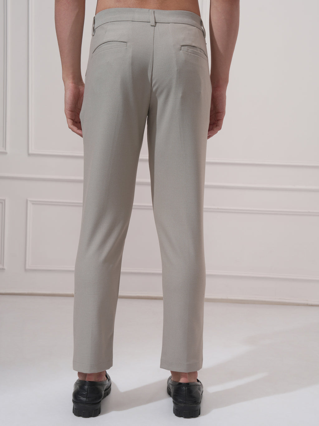 Highlander Men Tan Slim Fit Solid Casual Trouser - Tan - Image 3