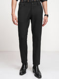 Highlander Men Black Slim Fit Solid Formal Trouser - Black - Image 1