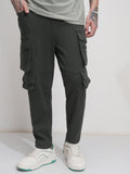 Highlander Men Green Tapered Fit Solid Joggers - Green - Image 1