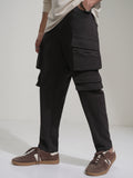 Highlander Men Charcoal Slim Fit Solid Cargo - Charcoal - Image 1