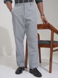 Highlander Men Grey Straight Fit Solid Casual Trouser - Grey - Image 1
