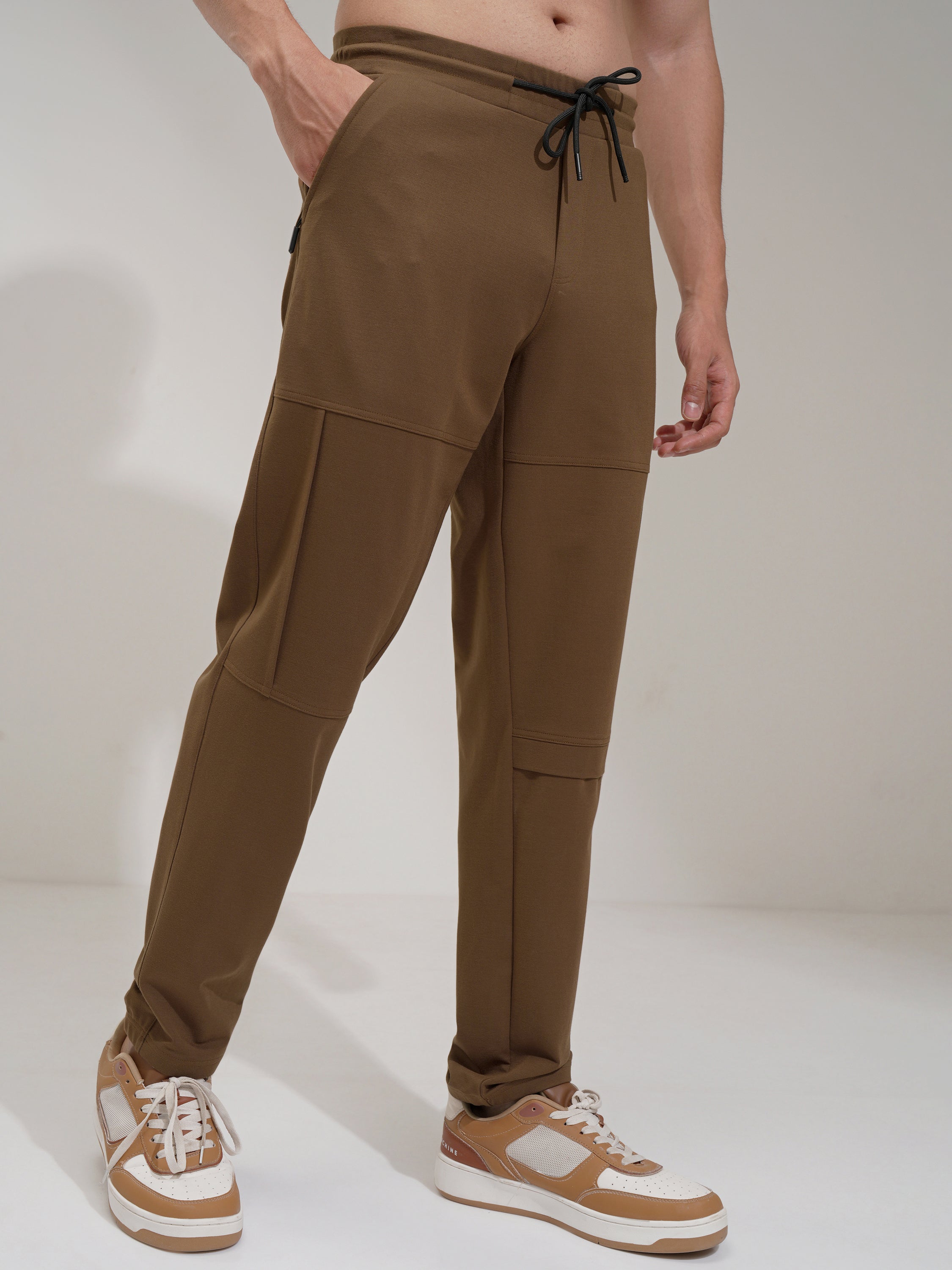 Highlander Men Brown Relaxed Fit Solid Cargo - Brown - Image 6