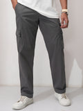 Highlander Men Grey Relaxed Fit Solid Cargo - Grey - Image 1