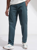 Highlander Men Green Relaxed Fit Solid Casual Trouser - Green - Image 1