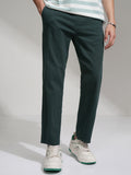 Highlander Men Teal Regular Fit Solid Formal Trouser - Teal - Image 1