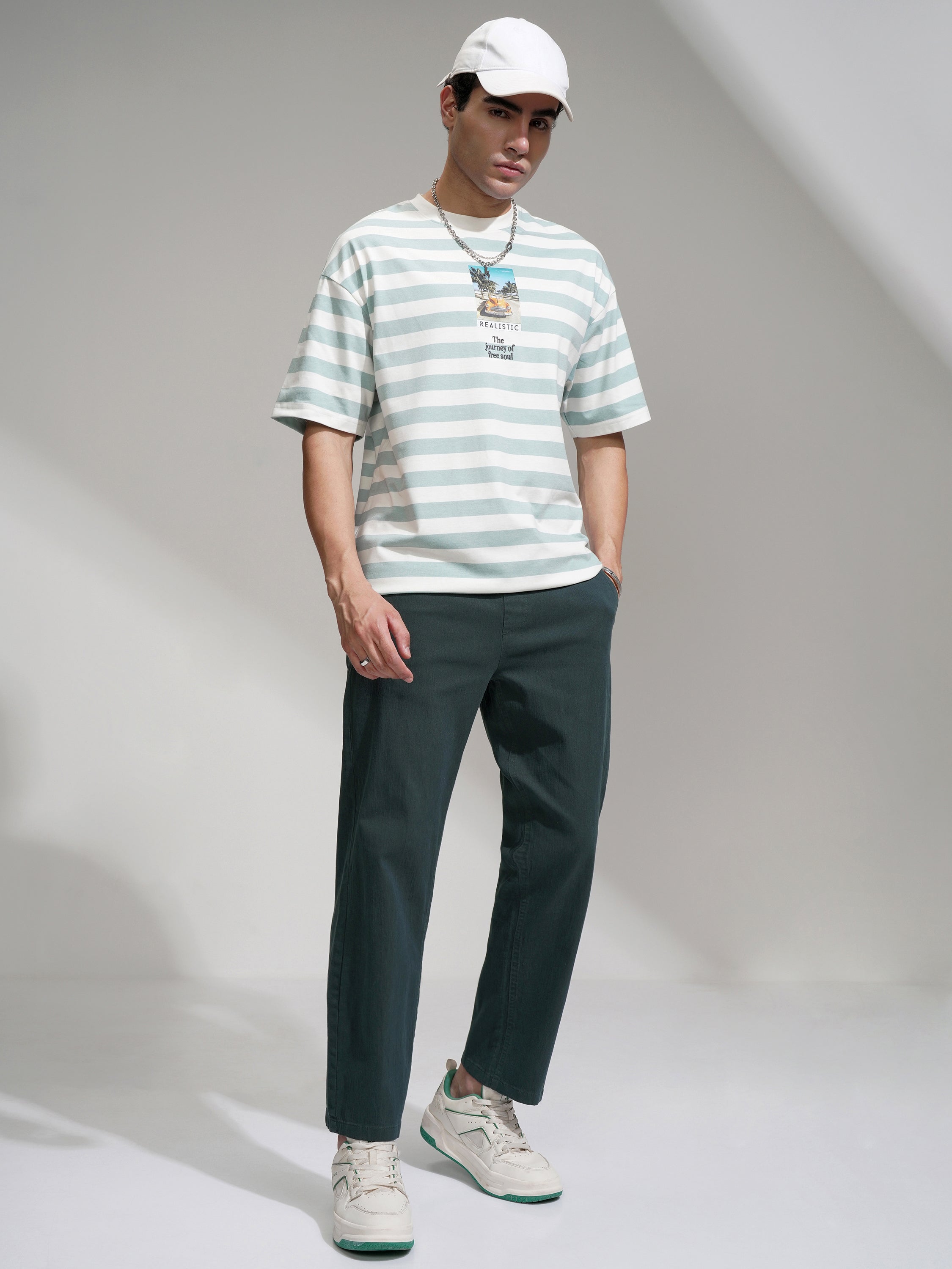 Highlander Men Teal Regular Fit Solid Formal Trouser - Teal - Image 2